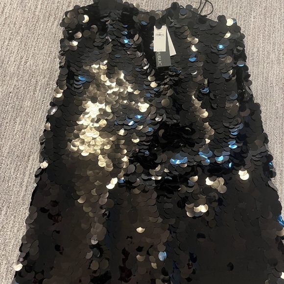 Banana Republic mini dress- black, large disk sequined strapless dress - small - Picture 3 of 3